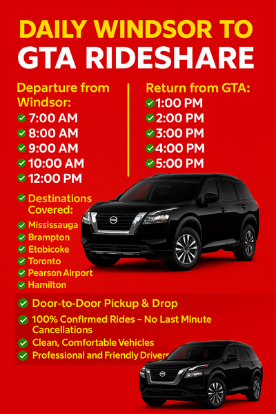 Enjoy comfortable, reliable daily rides with flexible departure times. We offer door‑to‑door service...