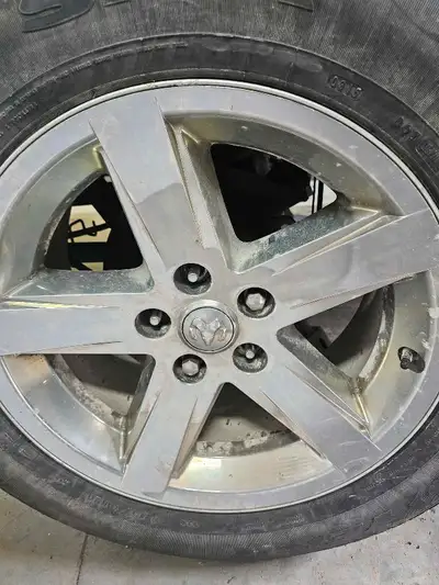 Rims are good couple little bubbles one has curb rash shown in picture tires have ok tread but miss...