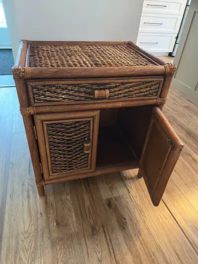 Wicker Cabinet / Side Table / Nightstand, View more