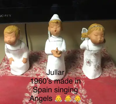 Christmas Angels and ceramic Xmas house themes., View more