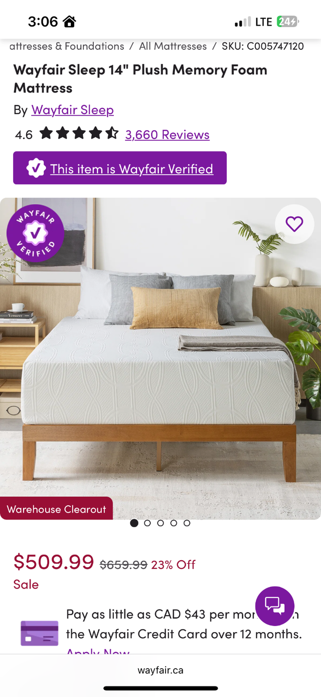 King Bed Frame with Mattress in Beds & Mattresses in Delta/Surrey/Langley - Image 5