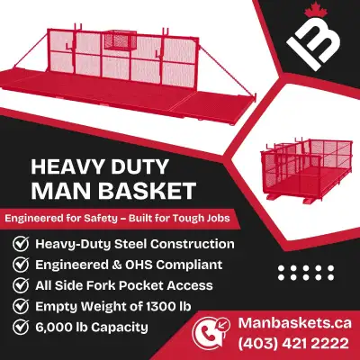 Man basket for telehandlers | Man cage for zoom boom, View more