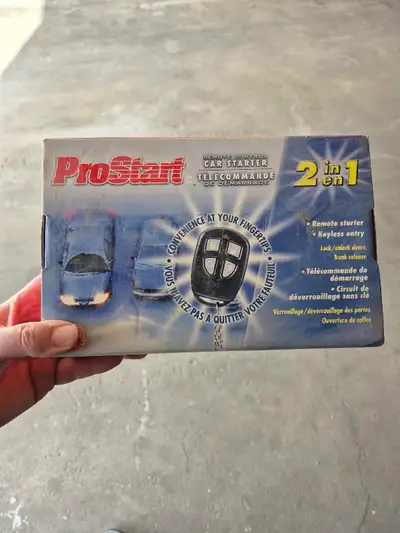 Selling a new ProStart 2-in-1 automatic car starter, providing remote start and keyless entry for yo...
