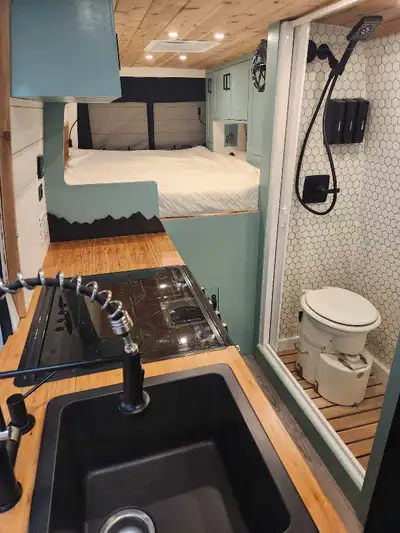 Adventure Campervan Conversion providing the mountain biker or adventurer with everything you need t...