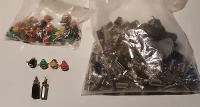 Binding Posts and Female Jacks, (well over 100 pieces), View more