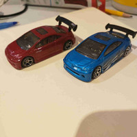 2006/2007 VHTF Hot wheels Honda Civic Si red/blue lot X2