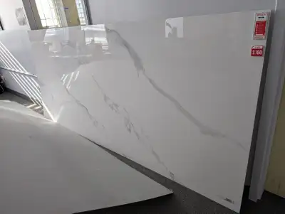 White Marble WPC Foam Board - Clearance! | 4'x9' | 8mm Thickness, View more