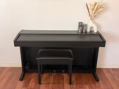 digital piano and bench with storage, View more
