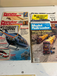 2 popular mechanics magazine 2 model railroad mags