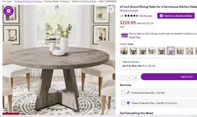 I have a gently used dining table and coffee table - I'm noting as free but i require 50$ for both....