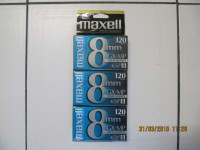 Maxell 3Pak GX-MP 120 8mm Camcorder Video Tape Limited Quantity
