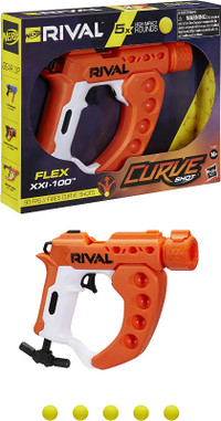 NEW Nerf RIVAL CURVE SHOT FLEX XXI-100 blaster gun w/5 balls