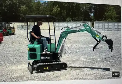 MH12RX is a 1-ton mini excavator, often referred to as a tracked crawler digger, powered by a 13.5 H...