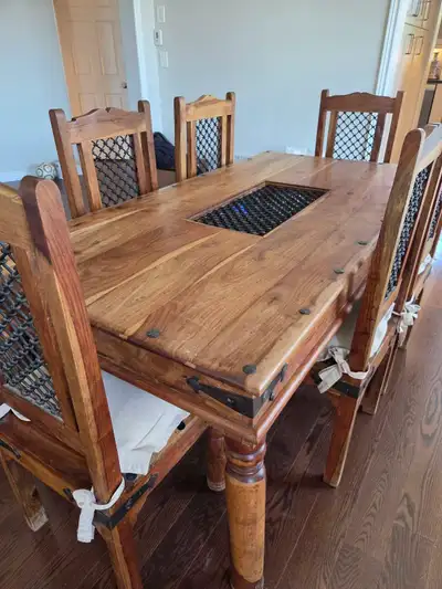 hardwood Dining table & chairs , View more