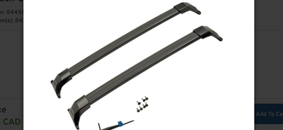 GMC Acadia Roof Rack Cross Bars, fits GMC from 2017 to 2023.