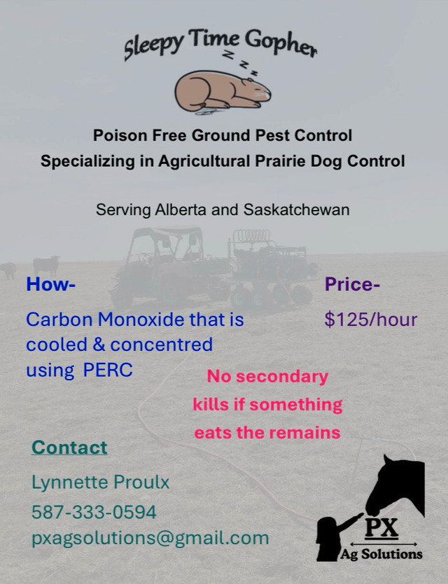 gopher control in Livestock in Medicine Hat
