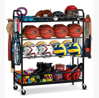 EXTCCT Garage Sports Equipment Organizer - Rolling Ball Storage 