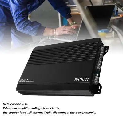 4-Channel Car Stereo Amplifier Aluminum Alloy High Heat Dissipation Car Audio Amplifier with Dual Co...