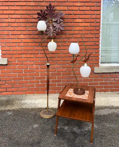 Awesome pair of mid century modern lamps 1960 Majestic Style, View more