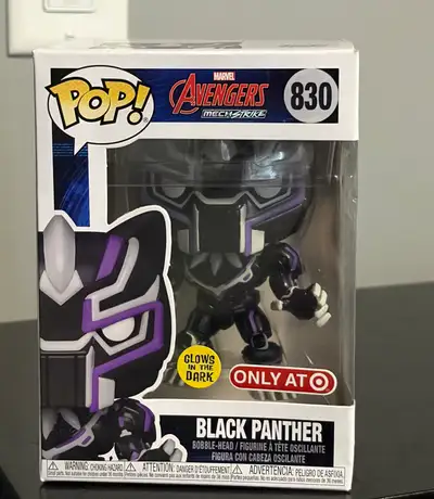 I'm offering a Funko Pop! Marvel Avengers Mech Strike Black Panther #830 bobblehead figurine, a must...