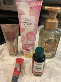 VS, Bath and Body Works, and body shop items