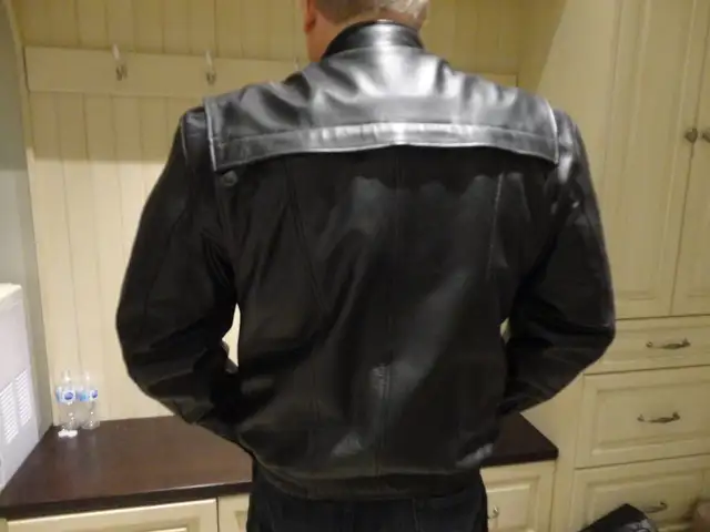 Premium Quality Classic Gear Black Leather Jacket The Old Mill in Men's in Kitchener / Waterloo - Image 4