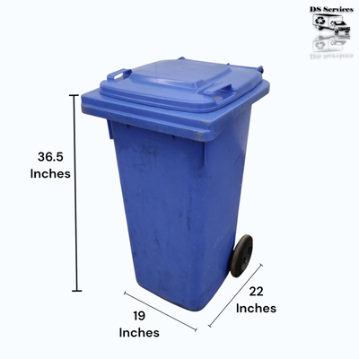 120L garbage bin designed for waste and recycling storage in office, home, or commercial environment...