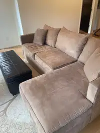 Micro-Suede Sectional Couch