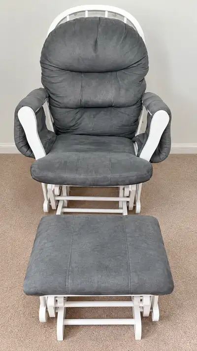 Baby Nursery Glider Rocking Chair with Ottoman – Like New, View more
