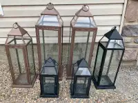 6 Outdoor Candle Lanterns for $80 or make us an offer