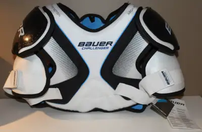 Selling a small size, child shoulder pads set – chest and back protection – made by bauer. It is too...