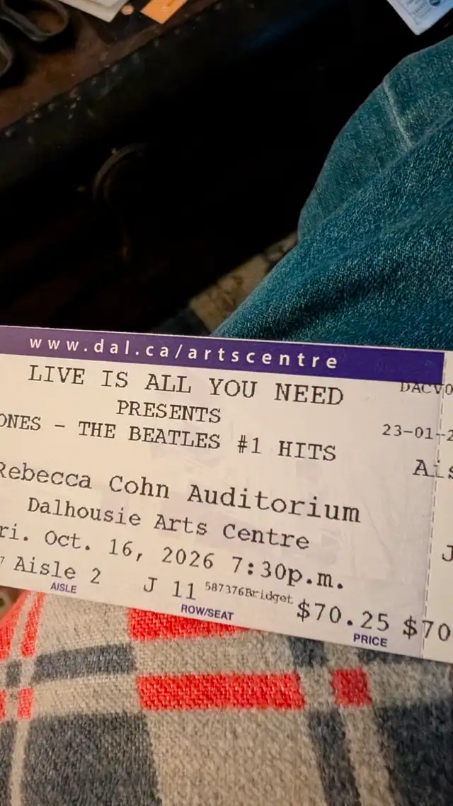 Beatles Ones Show, Row J Centre