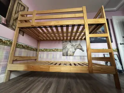 Kids IKEA pine bunk bed twin/single (MYDAL), View more