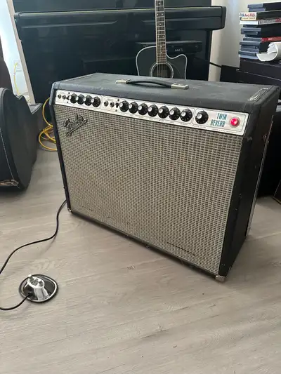 1973 Fender Twin Reverb Combo with Vibrato/Reverb foot switch. Classic sound. Rare find & in Good co...