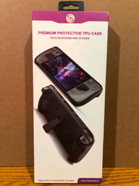 Steam Deck Protection TPU Case with Kickstand, Trackpad Stickers