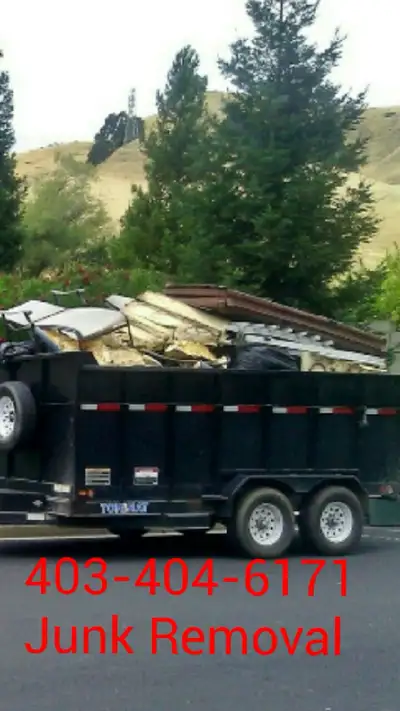 4034046171, dump fees start at $25.00 & go up for Garbage / JUNK REMOVAL I have a 1 ton truck and 14...