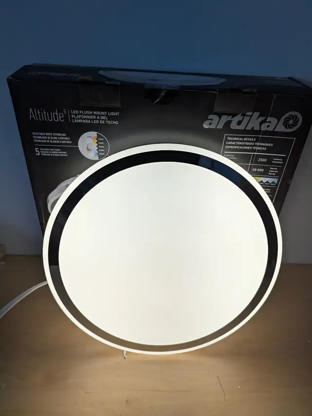 Artika 15" LED Flush Mount Ceiling Light, Dimmable, 5 CCT (2700K in Indoor Lighting & Fans in Mississauga / Peel Region - Image 6