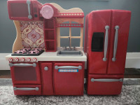Our Generation Doll Kitchen Stove And Fridge W/ Accessories 