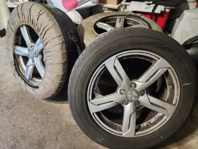 Audi Q5 winter tires and rims for sale Rims are in excellent condition Snow tires are 50% Size 235/6...