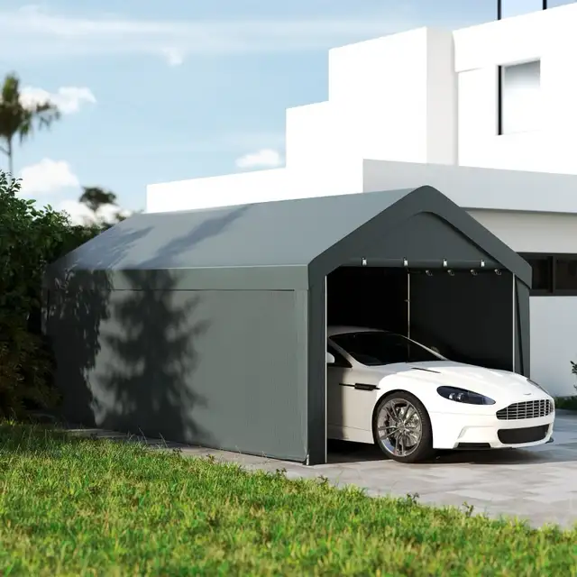 Carport, 10 x 20 ft Portable Garage with 2 Roll-Up Doors and Rem in Outdoor Tools & Storage in Markham / York Region - Image 2