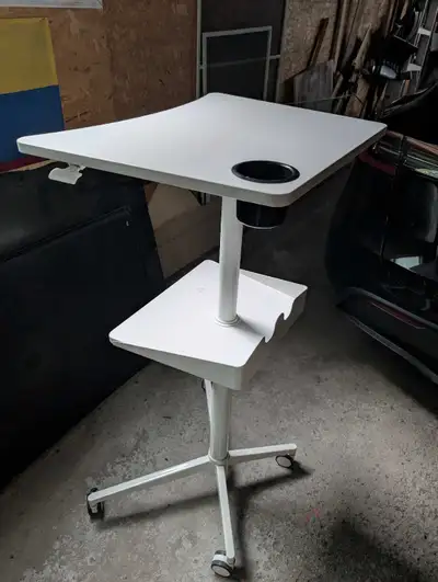 Height adjustable mobile desk, View more