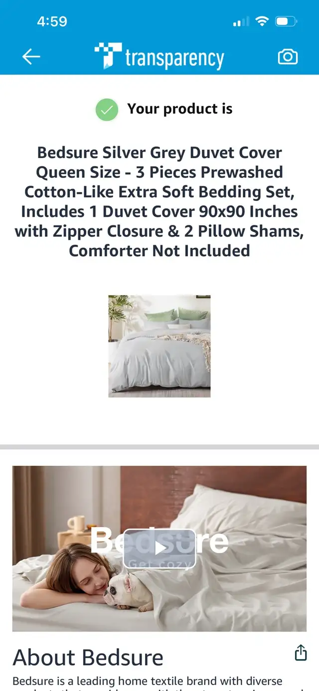 Bedsure Queen Duvet Cover in Bedding in Oakville / Halton Region - Image 4