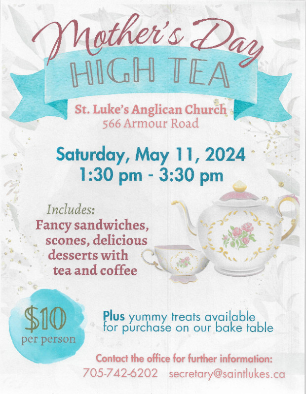 St. Luke's Mother's Day HIGH TEA in Events in Peterborough