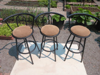 3 swivel bar chairs for sale