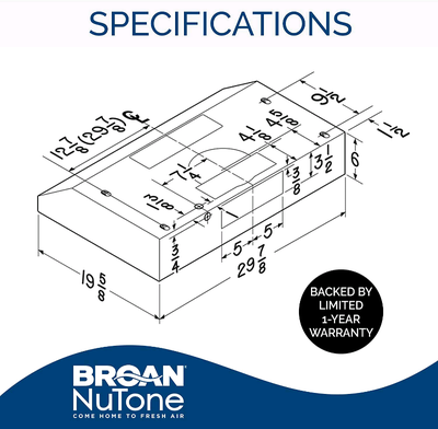 Broan-NuTone undercabinet range hood BCSEK1, View more