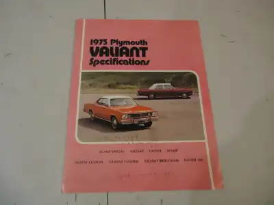 1975 Plymouth Valiant Specifications Brochure. VG. Can Mail, View more