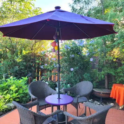 9 Ft Outdoor Patio Umbrella with Custom  made  Base, View more