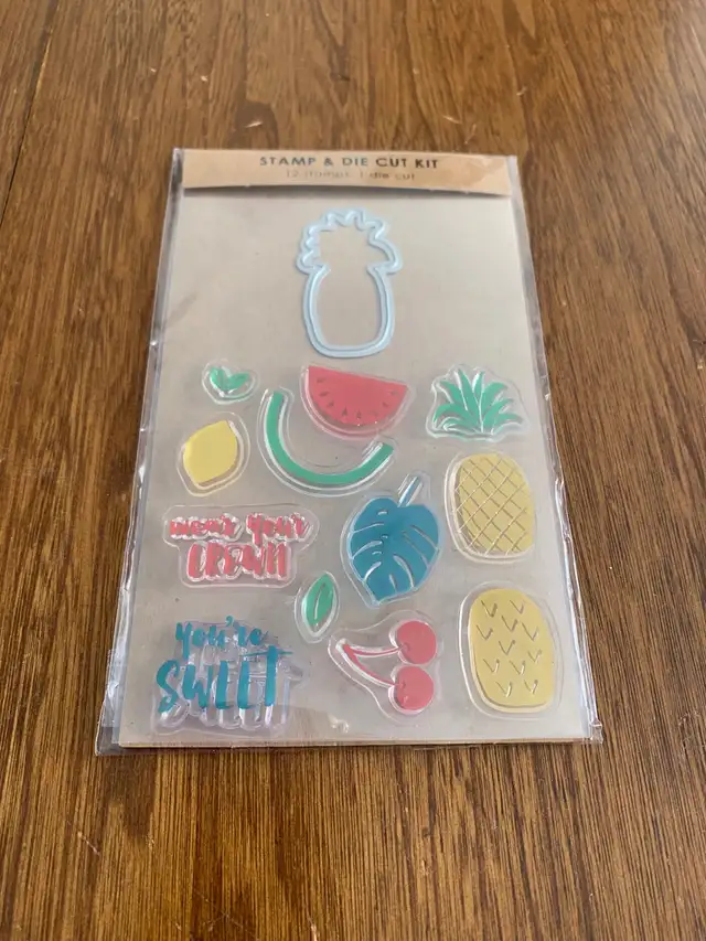 Summer/Fruit Clear Stamps/Die Set