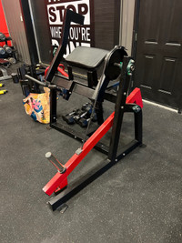 Plate loaded bicep machine and commercial gym mats