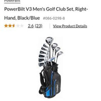 Brand new in box PowerBilt V3 Men's Golf Club Set, Right-Hand